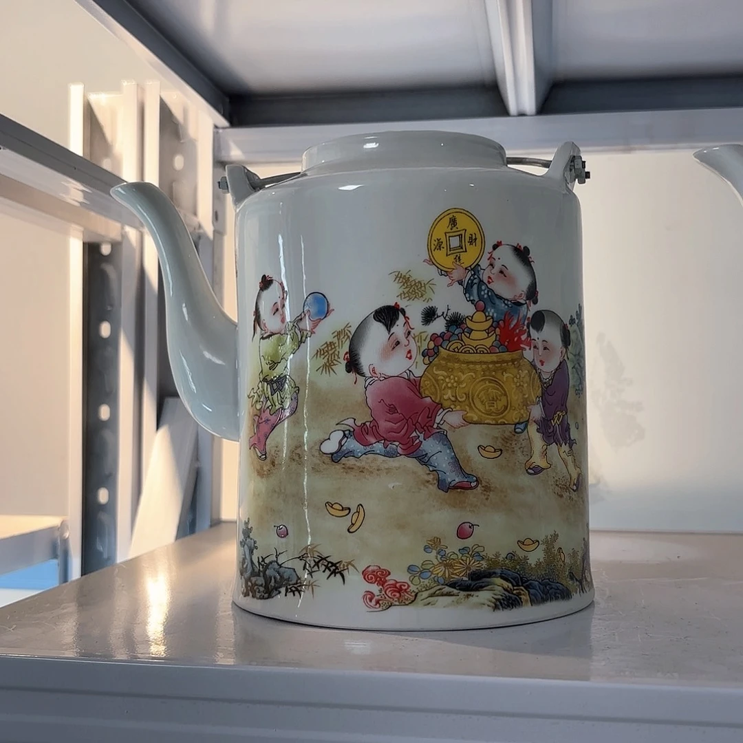 壶陶瓷招财进宝六斤➕提梁