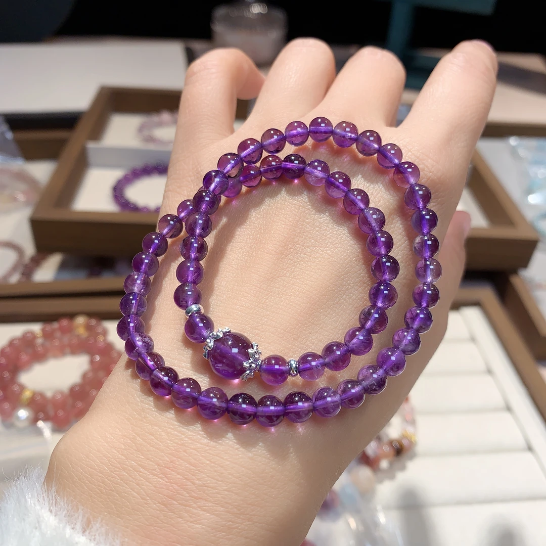 【时空】天然紫水晶2圈时尚手串