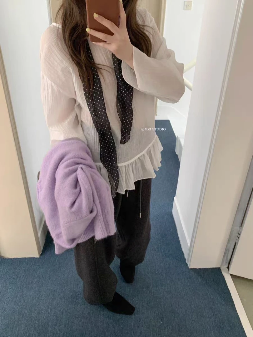 5969春款温柔风小衫上衣