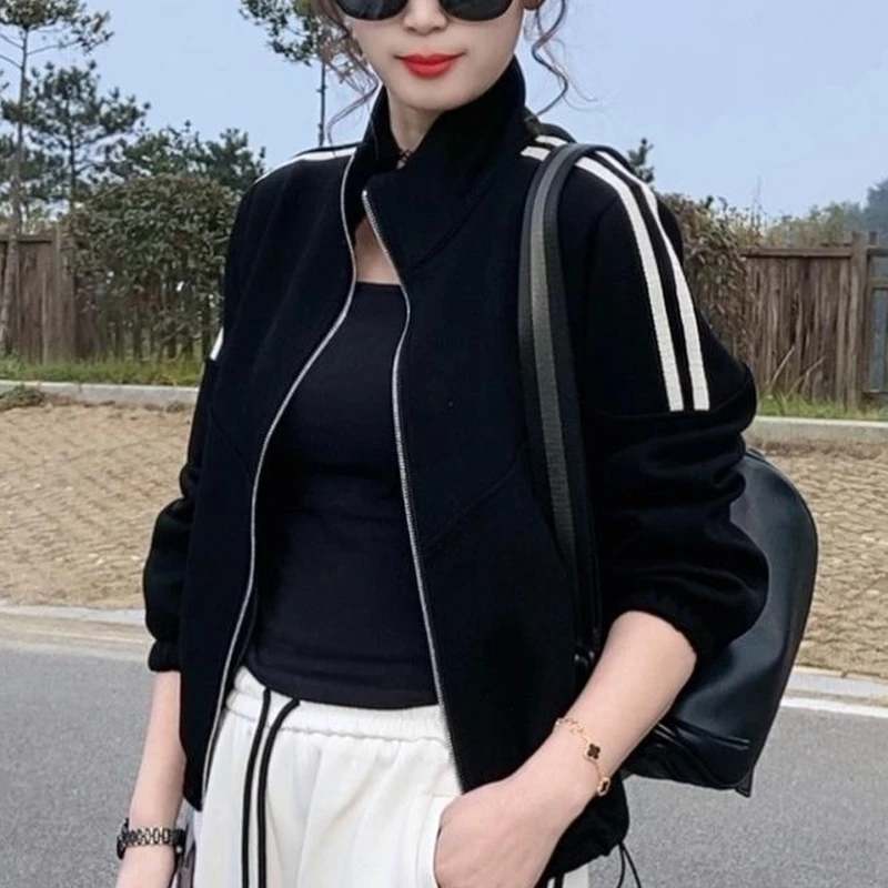 休闲外套女2026春季新款韩版时尚洋气百搭拉链开衫运动棒球服上衣