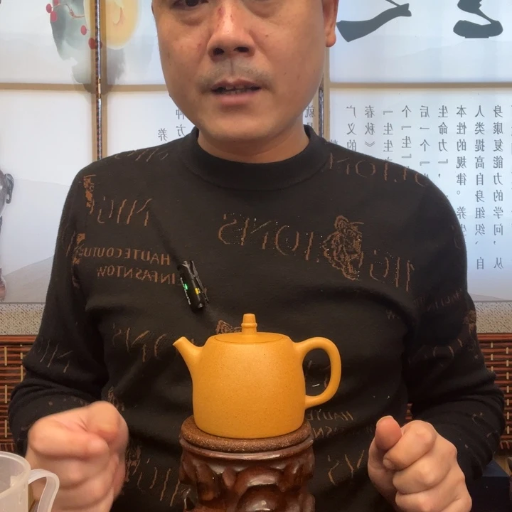 茶壶紫砂原矿黄金段全手工汉铎260毫升左右