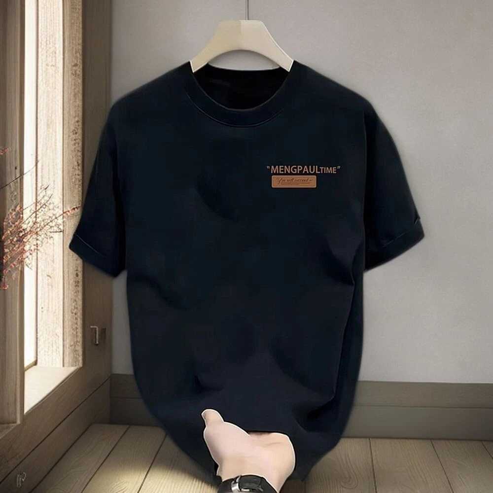 【源头工厂】款男士短袖T恤男装大码上衣服2025年夏季打底衫百搭