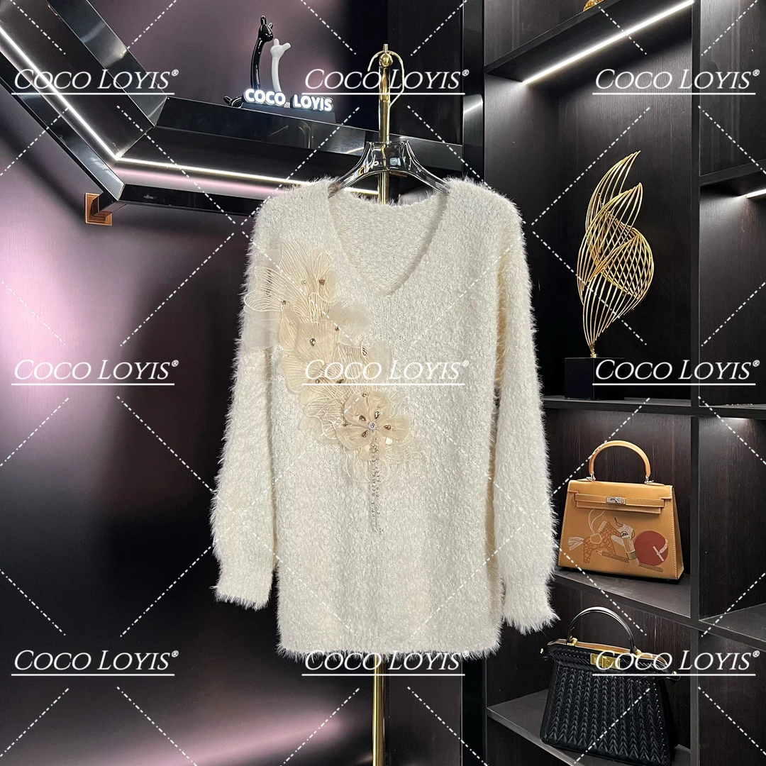 【一一专属】针织轻奢百搭宽松长款ins秋冬冬季毛衣2412281