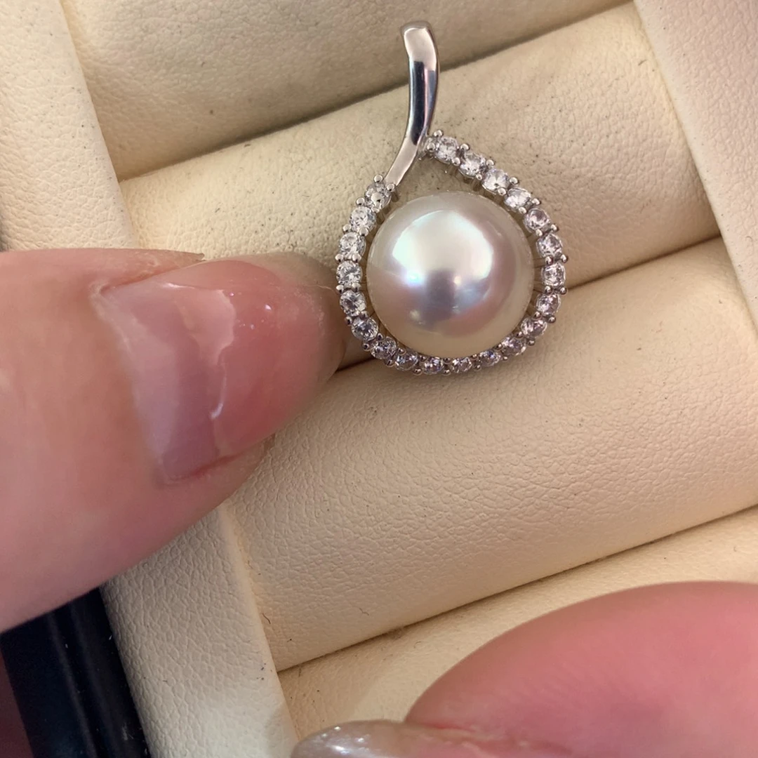 海水珍珠银S925镶嵌颈饰