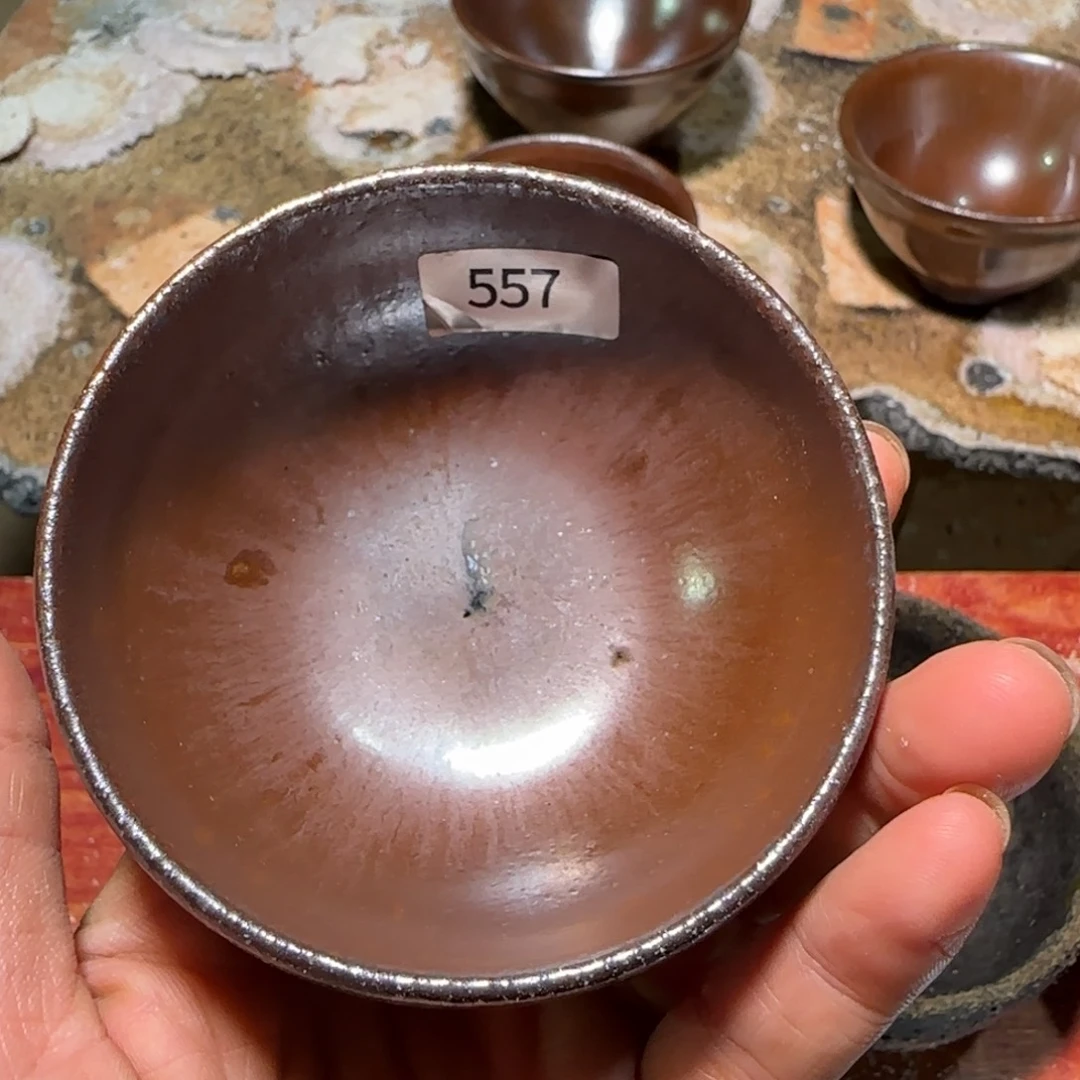柴烧建盏茶盏茶杯557