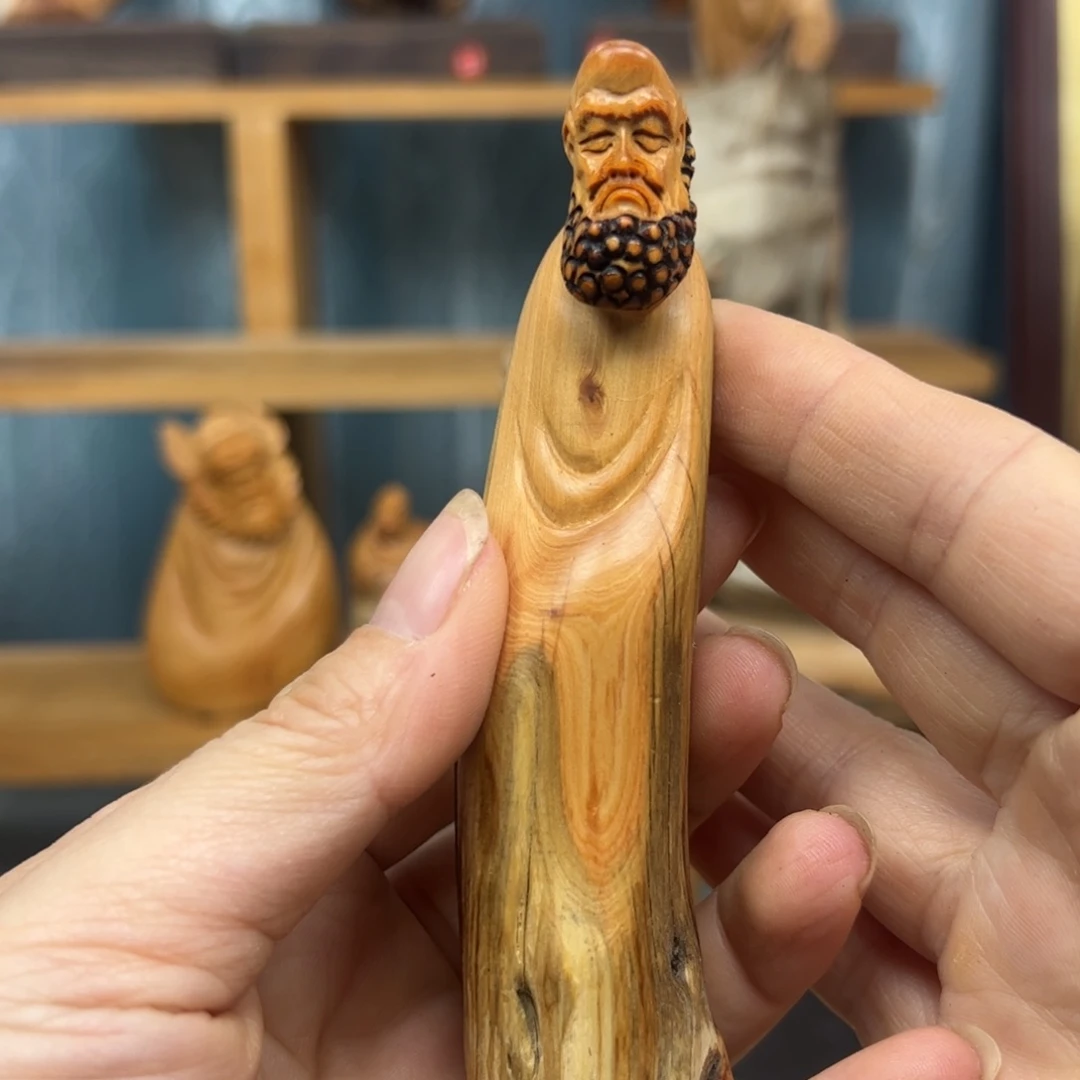 木崖柏木摆件手把件