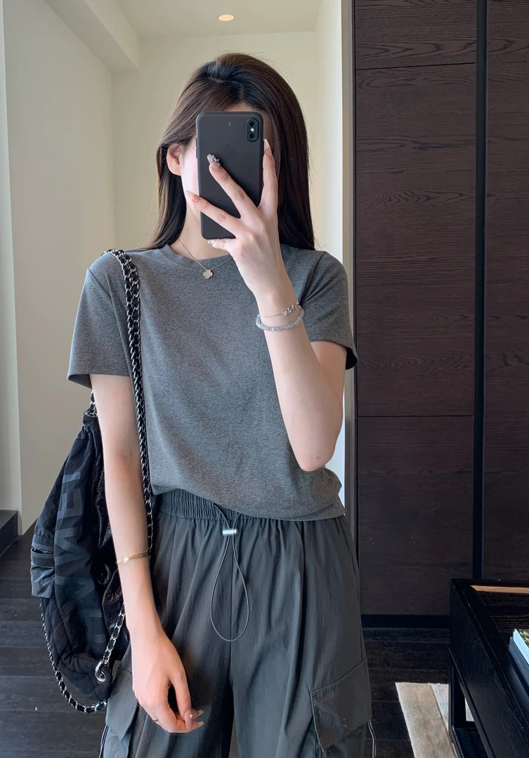 M-miao家百搭必入短袖圆领B074