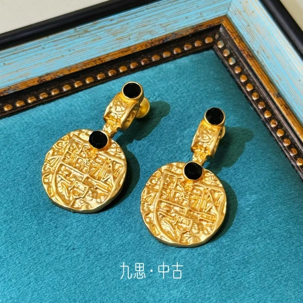 铜合金耳饰 精致中古复古风小蜜蜂设计感耳环 小众时尚轻奢