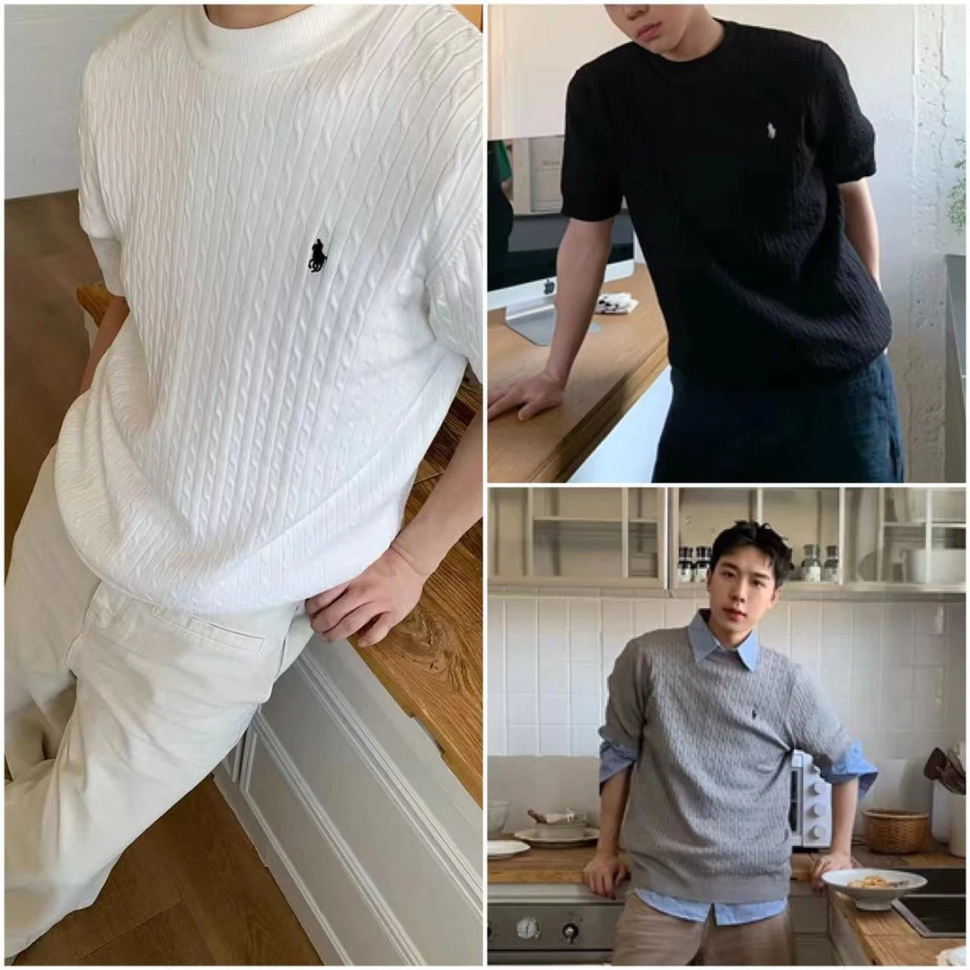 主播专属 WD2322屋鼎夏季新款针织编制纹短袖