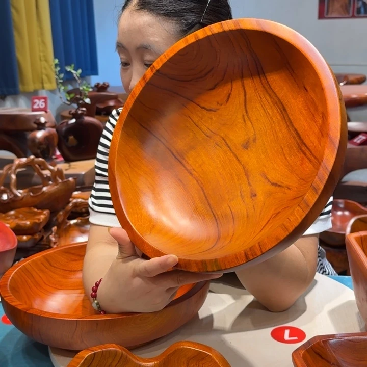 木香樟实木手工圆盘