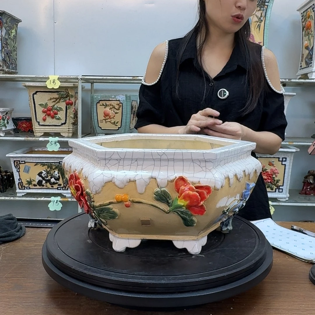电***家石湾盆250陶泥花盆