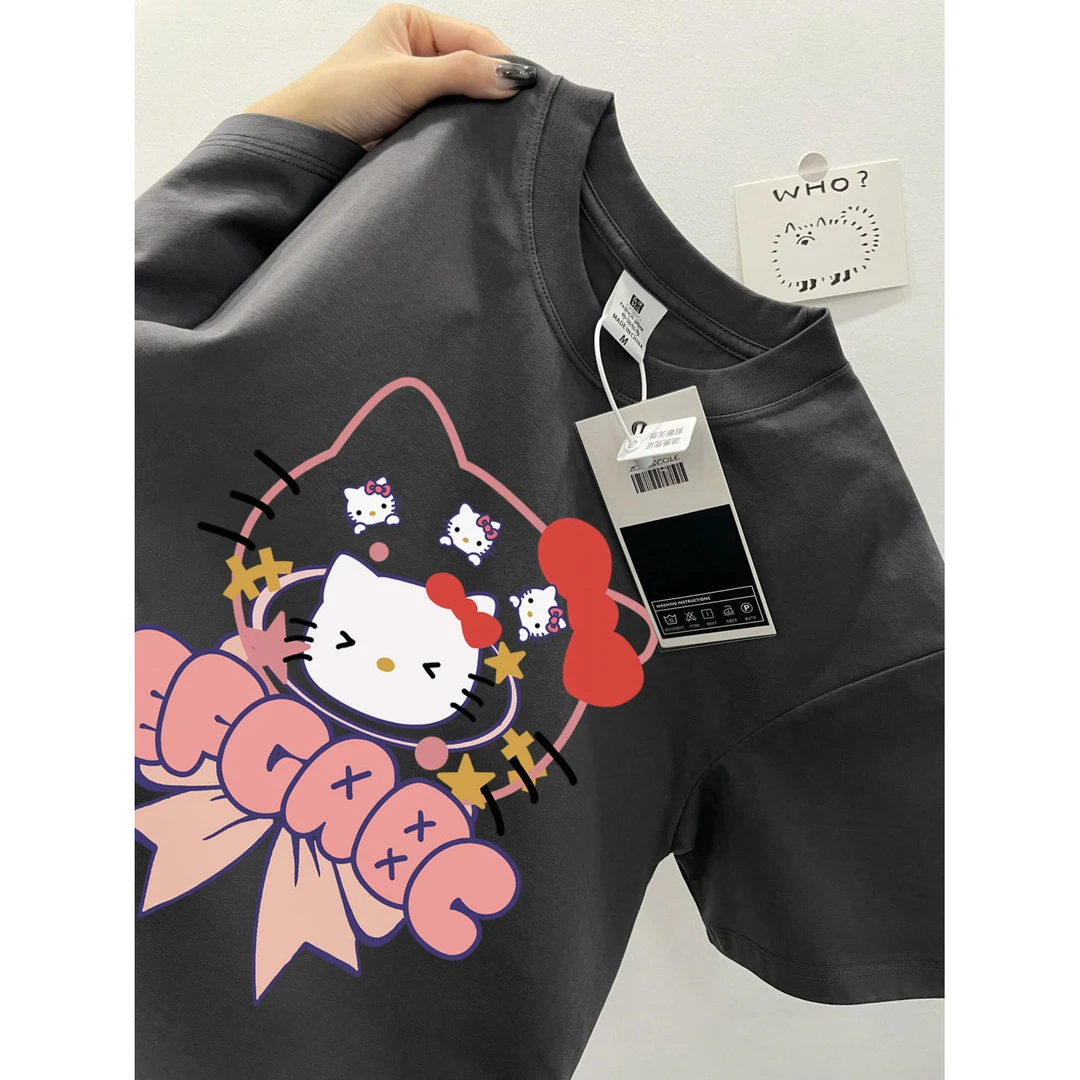 100%纯棉300克重磅夏高街美式潮短袖新休闲宽松百搭t恤上衣ins