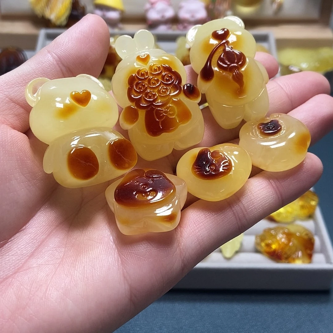 小***宝琥珀未镶嵌裸石天然琥珀蜜蜡吊坠