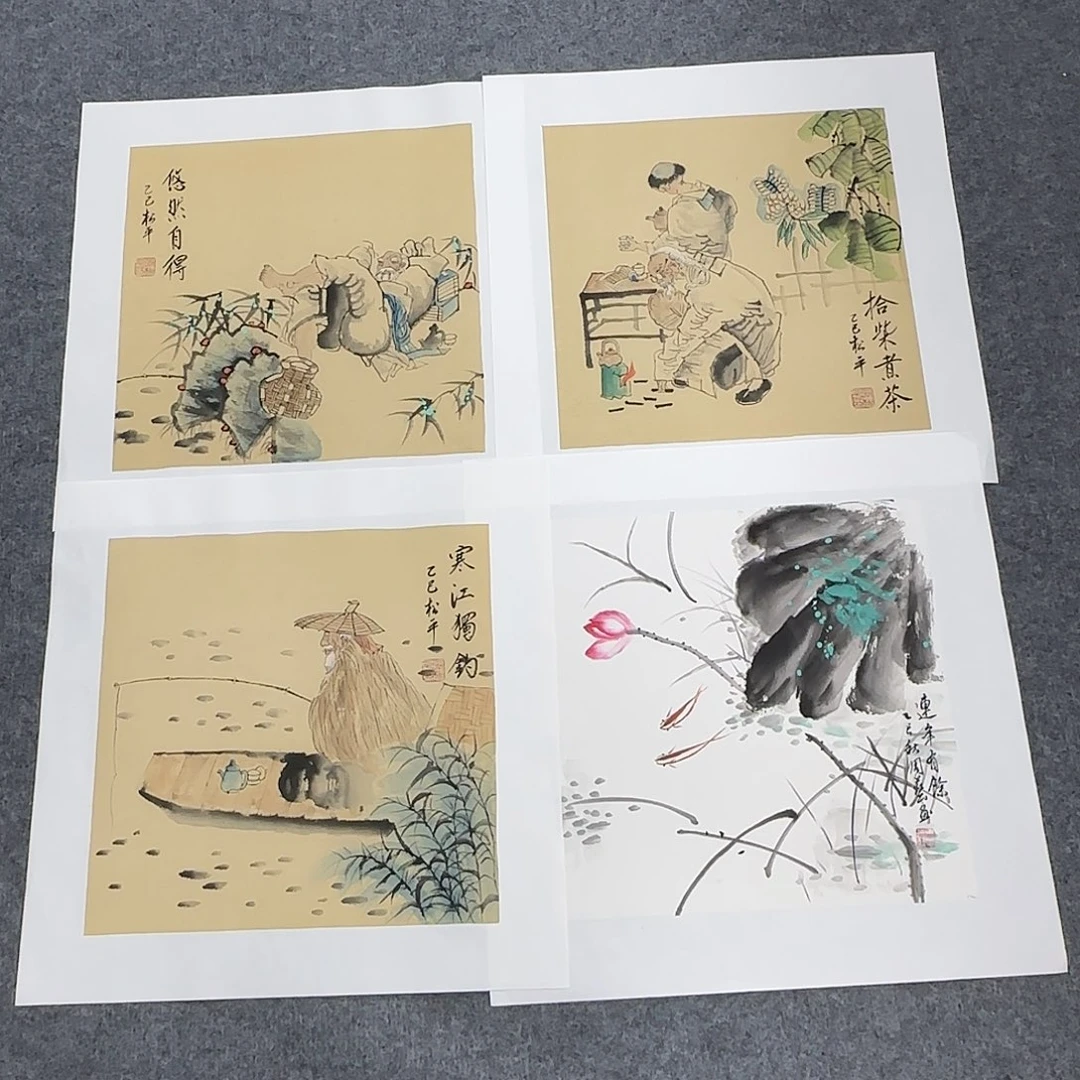 国画30*30纯手绘（随机一张）