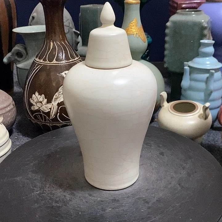 摆件瓷汝窑瓷器瓷器梅瓶