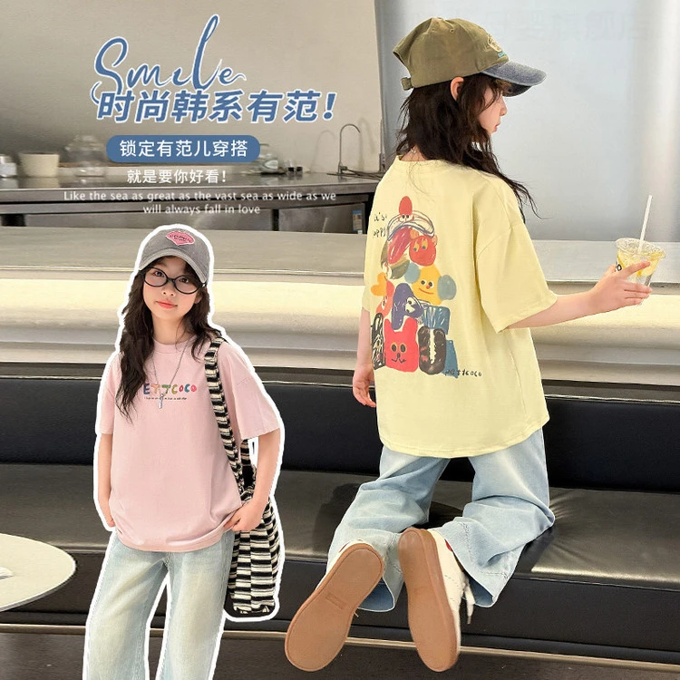 短袖t恤女宽松韩版ins潮2025春夏季新款中长款半袖上衣ins潮