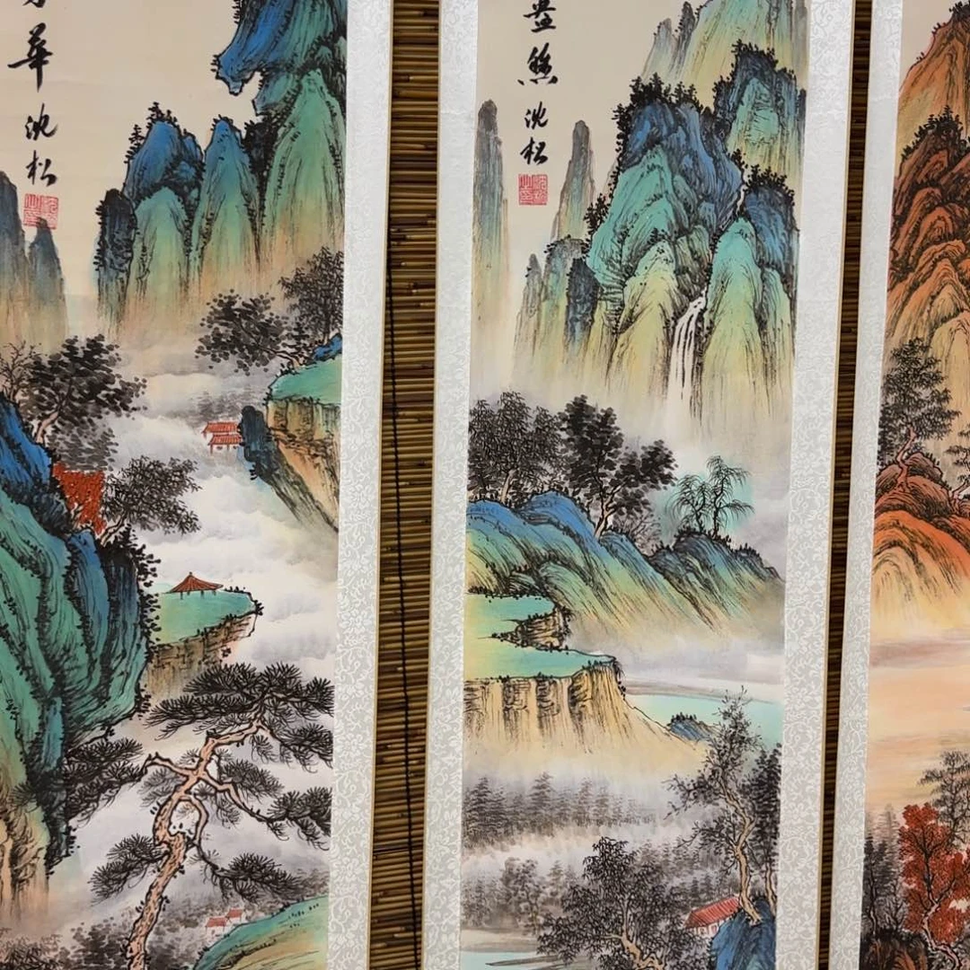 唐***坤国画QB四幅一套作品！带证书！只限一单