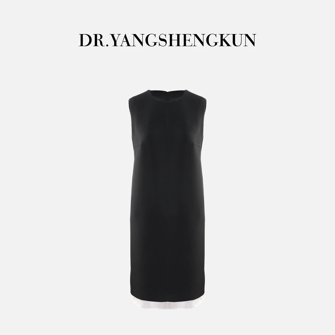 杨圣坤夏季简约气质无袖连衣裙显瘦千金清冷感贵系衣服SW2542423