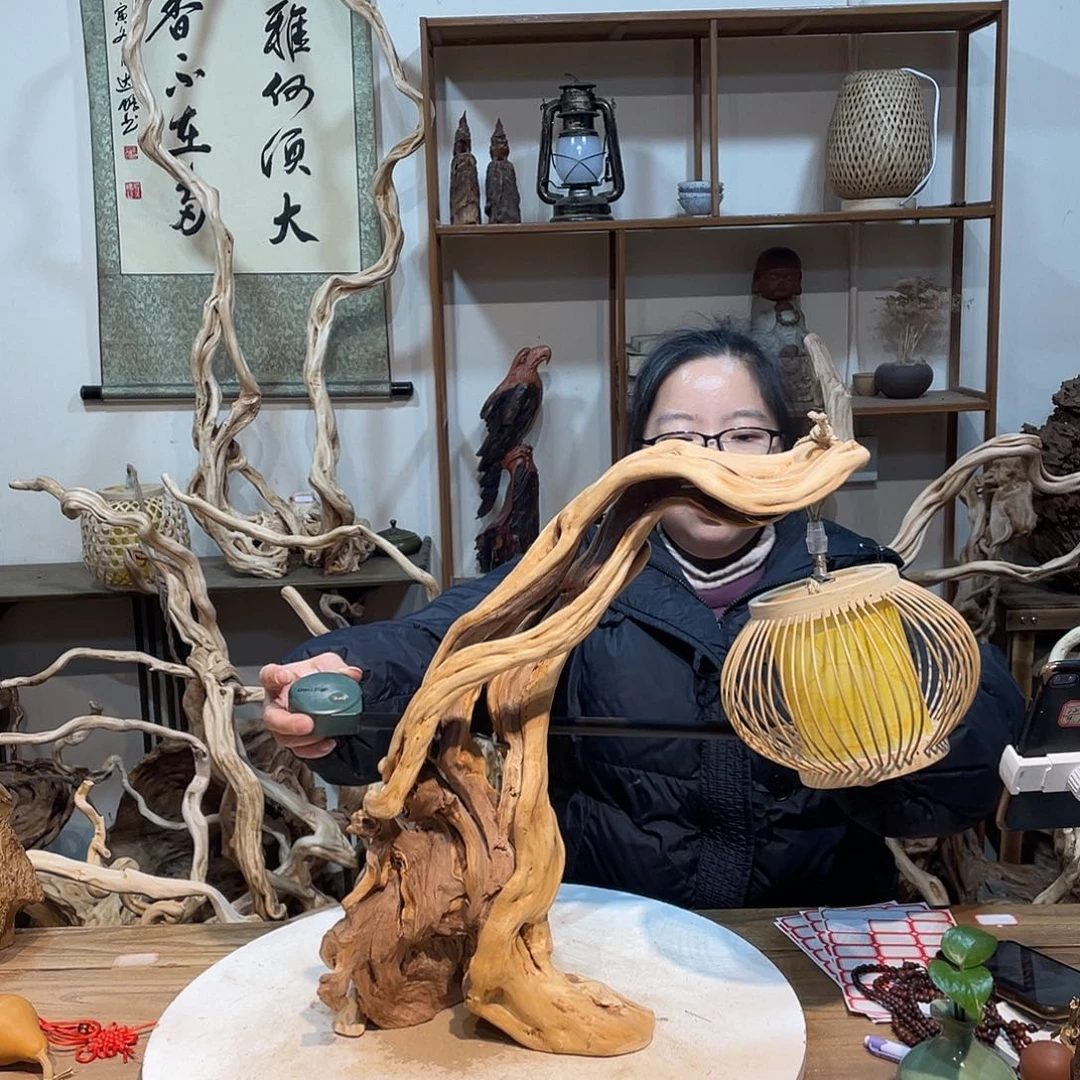 柏木杜鹃根根艺摆件