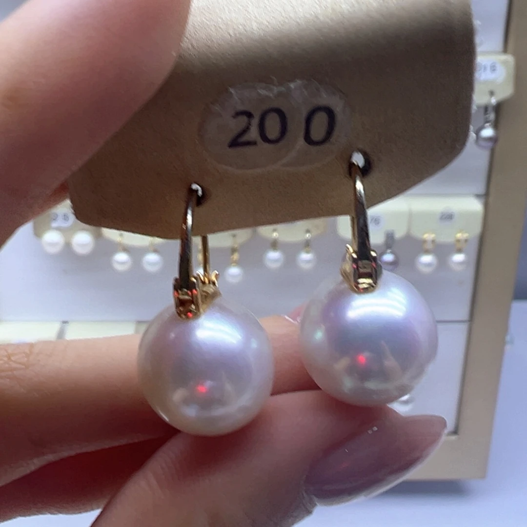 银S925镶嵌淡水珍珠耳饰