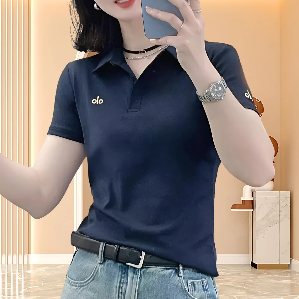 网红洋气炸街女装2025夏季运动休闲翻领时尚polo欧风显瘦短袖T恤