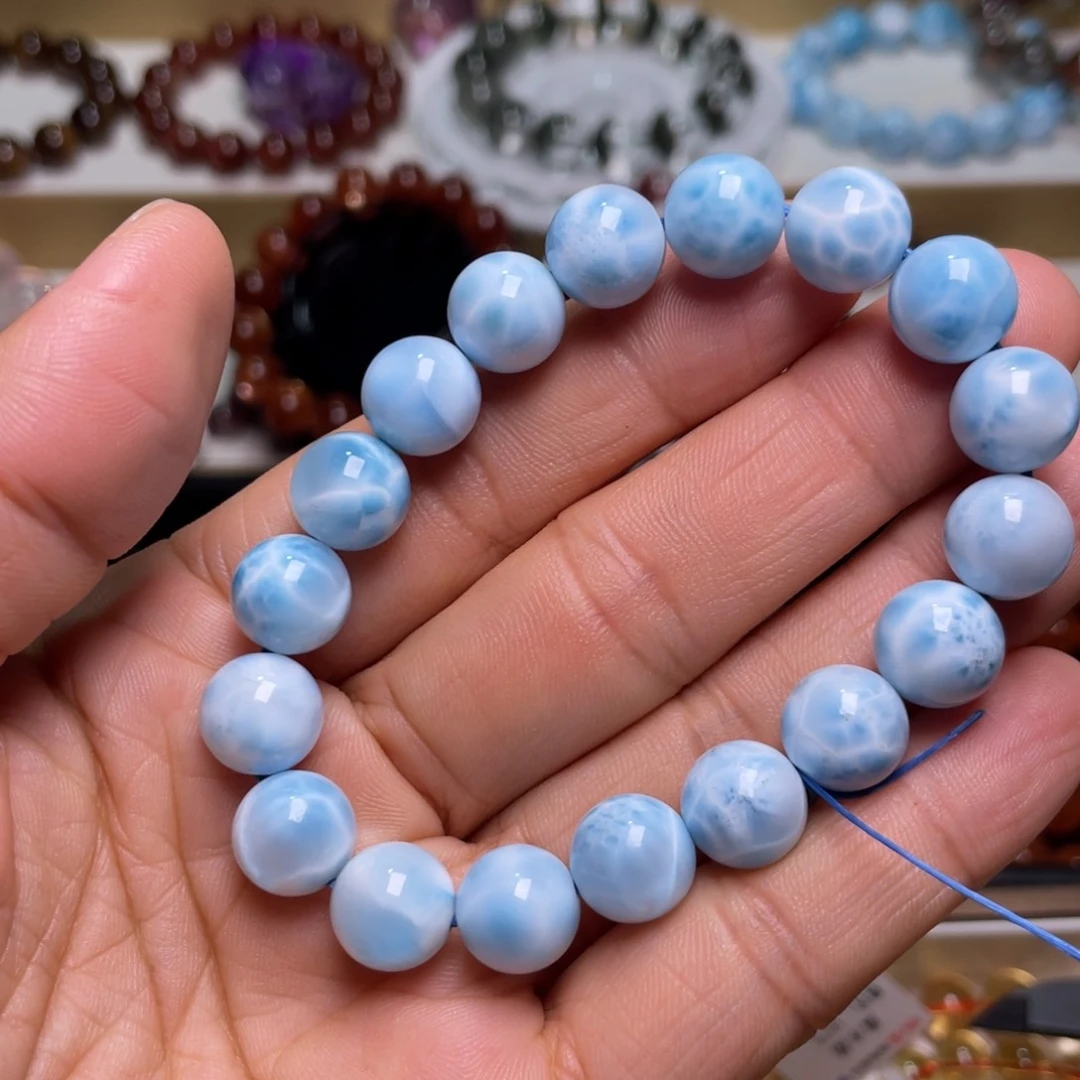 针钠钙石（海纹石）手链未镶嵌11+mm