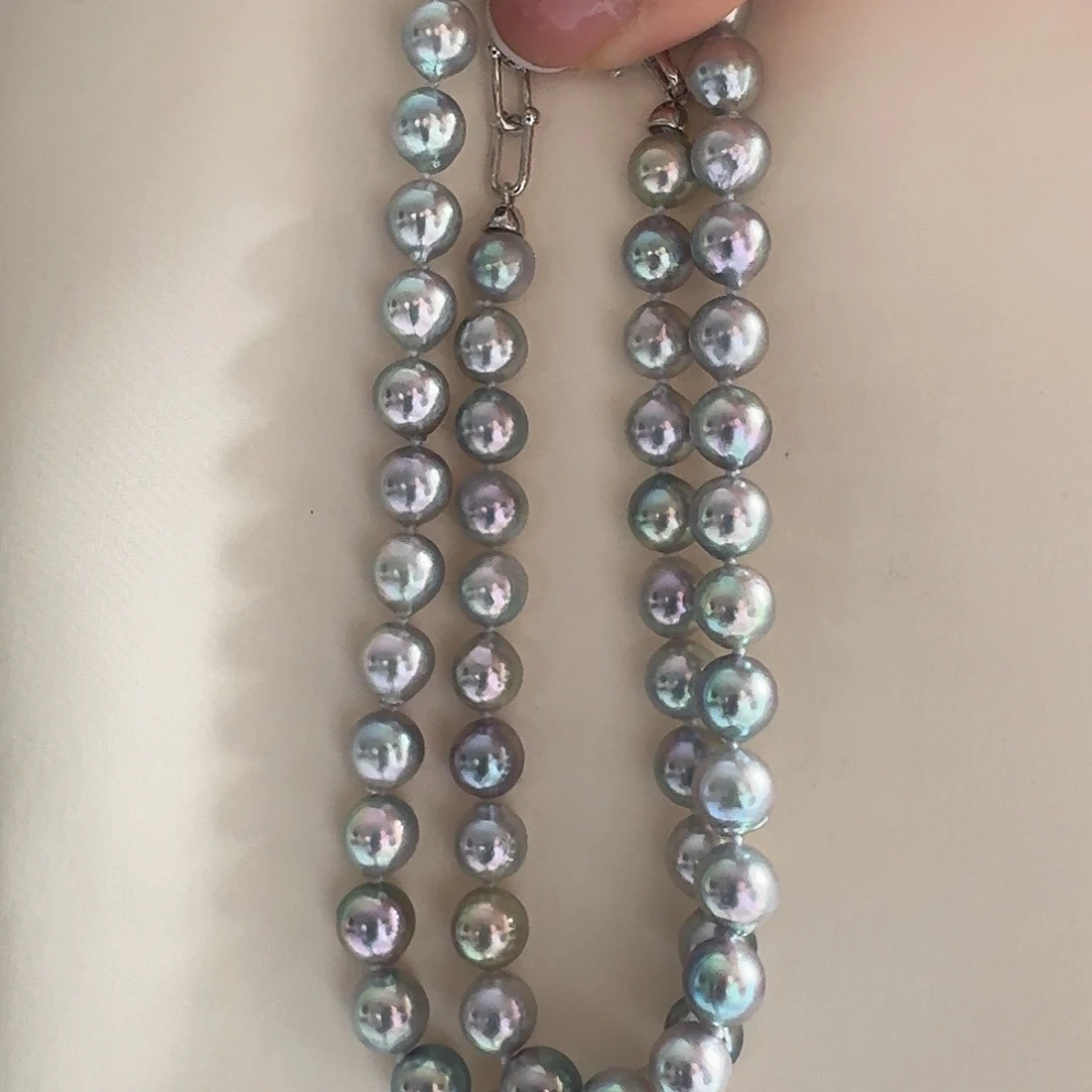 颈饰银S925镶嵌海水珍珠6.5-7mm