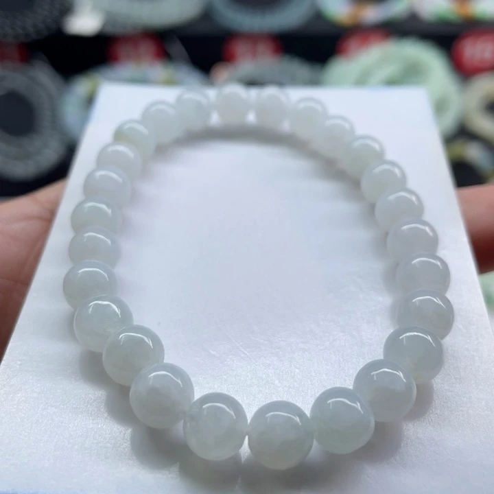 未镶嵌手链翡翠卡7.2有纹