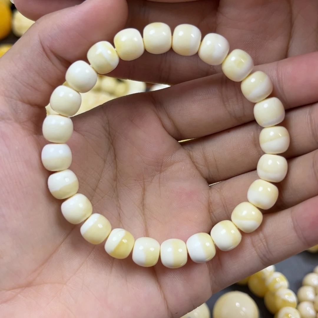 琥珀未镶嵌手串同料老邢手串8.5mm