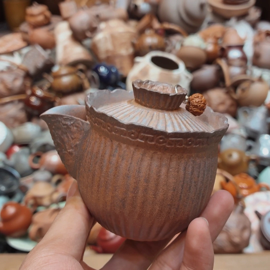 柴烧老岩泥手工茶器皿