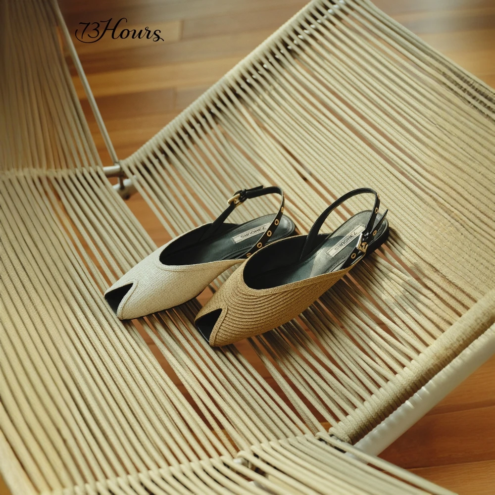 【25新款】7hours意式特调2025春夏新款复古勃肯鞋平底鱼嘴时装凉鞋