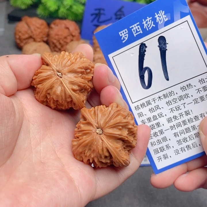 桃核把件38磨盘61号牌