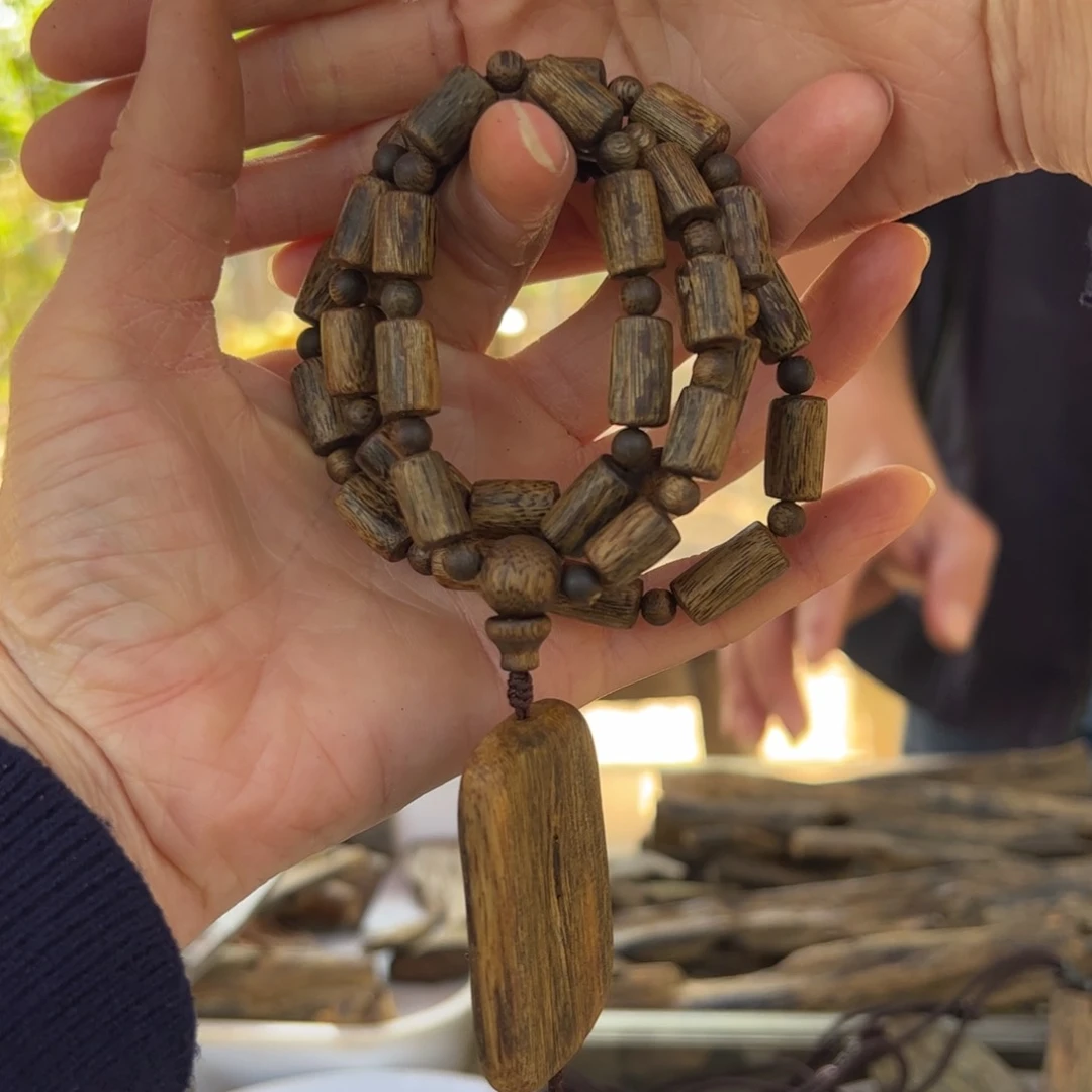 沉香沉香碎屑乌身圆叶桶珠多圈 31克 多样性发一