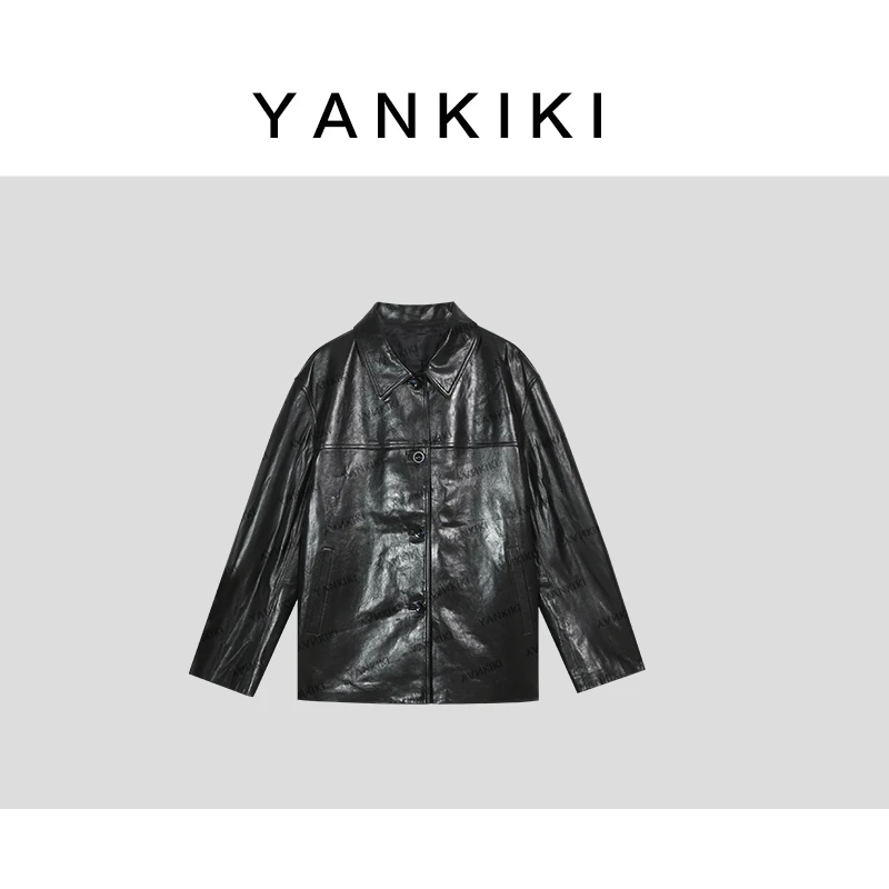 斜插口袋皮衣 YANKIKI 2025秋冬季款NEW