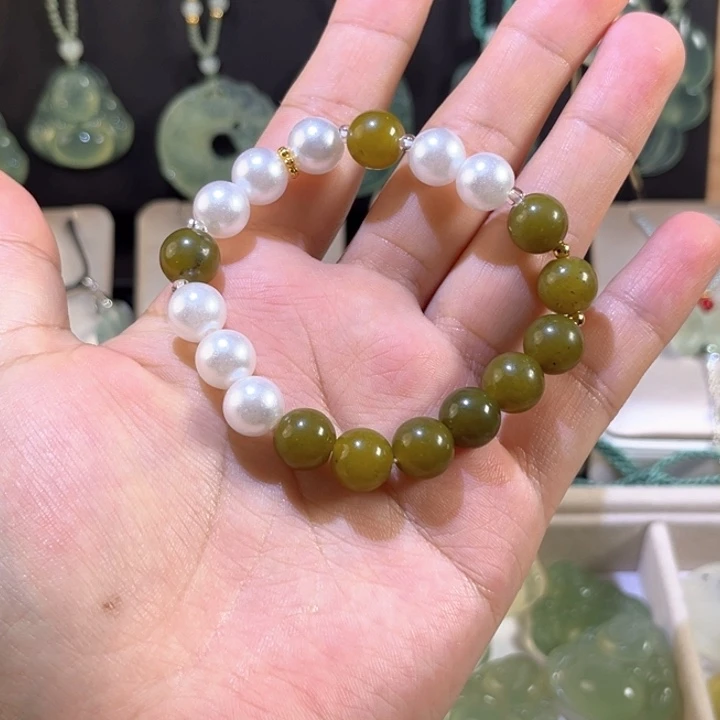 未镶嵌蛇纹石玉手串