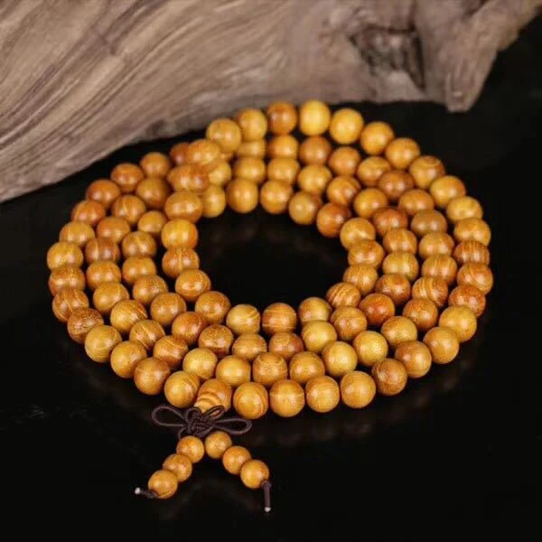 [宠粉福利]黄金檀0.8x108颗手串木艺饰品老料经典时尚
