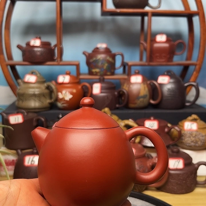 紫砂茶壶微瑕不带证书礼盒220cc