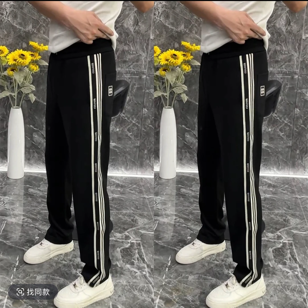 轻奢加绒男士时尚百搭潮流直筒弹力冬季休闲裤