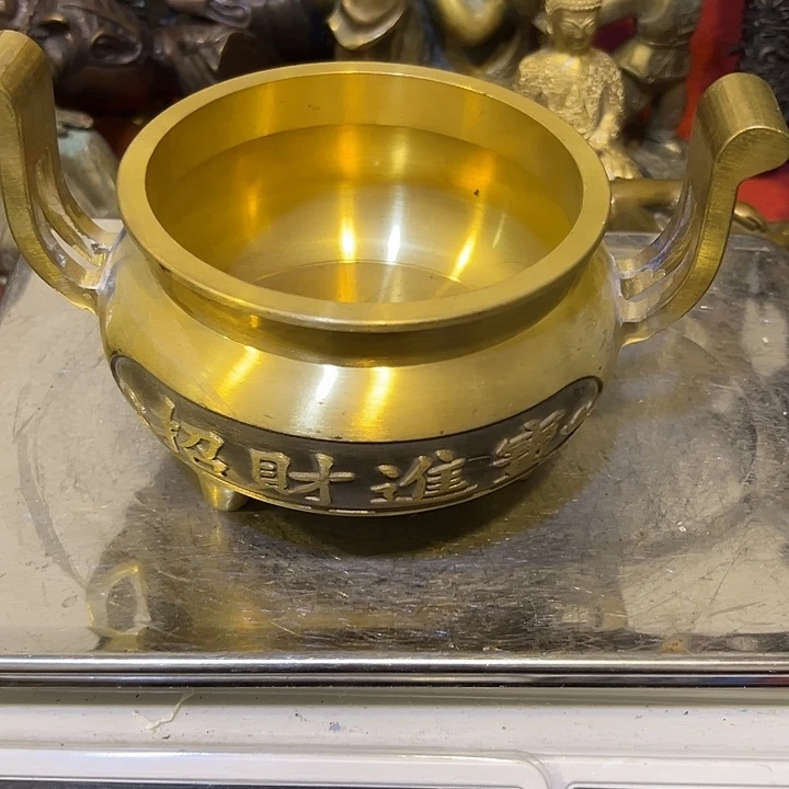 動***片黄铜摆件，文房工艺品摆件