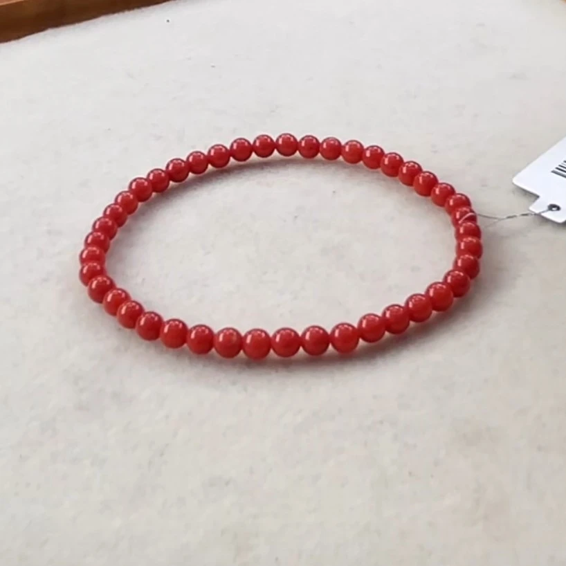 天然宝石红珊瑚手串