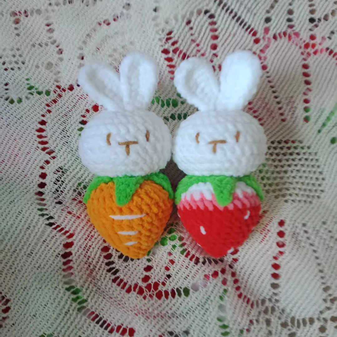 草莓兔，胡萝卜兔（两只装）