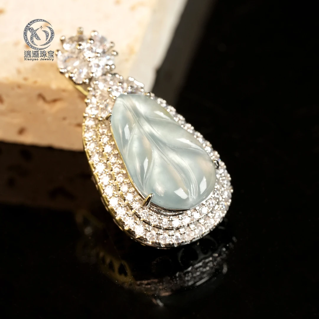 【逍遥】天然A货翡翠叶子吊坠*2908/555/多样性发/1件