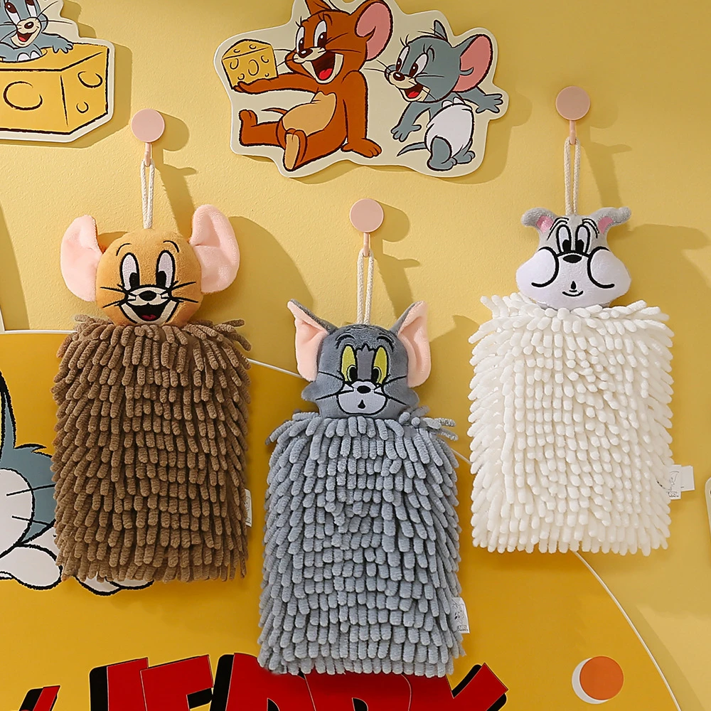 Tom and jerry正版授权主题雪尼尔擦手巾卡通吸水厨房卫生间手帕