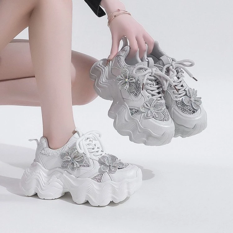 欧货爆款厚底老爹鞋女2025新款百搭小个子增高休闲运动鞋潮鞋