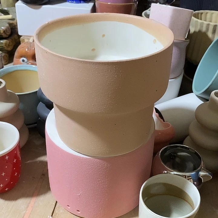 摆件陶盆有孔 微瑕介意勿拍