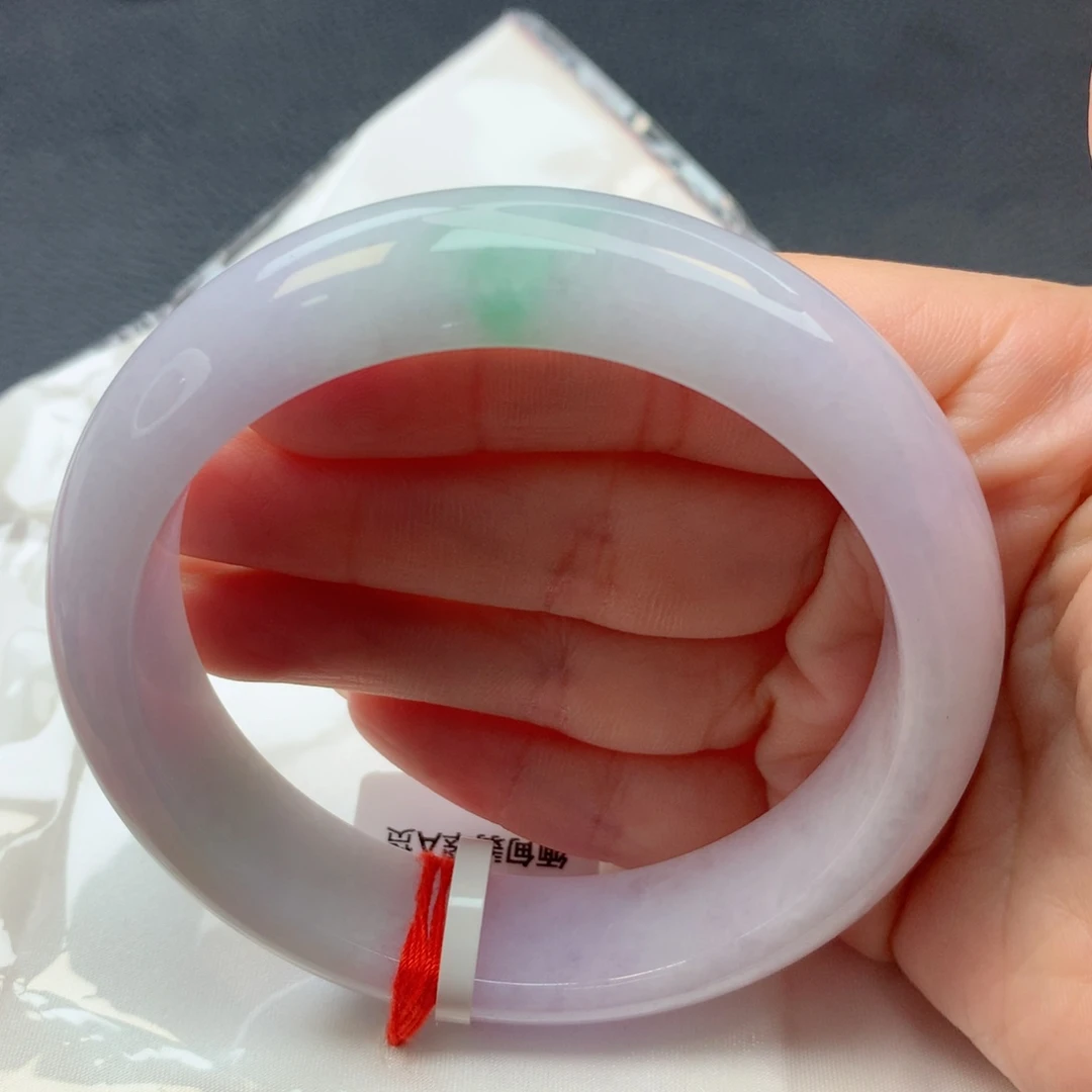 翡翠未镶嵌手镯60.4春彩