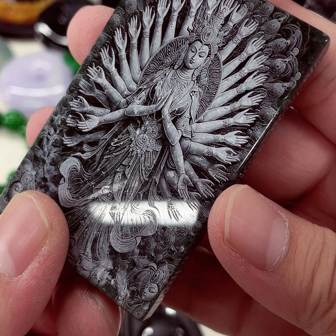 翡翠未镶嵌颈饰先鉴后发一物一证