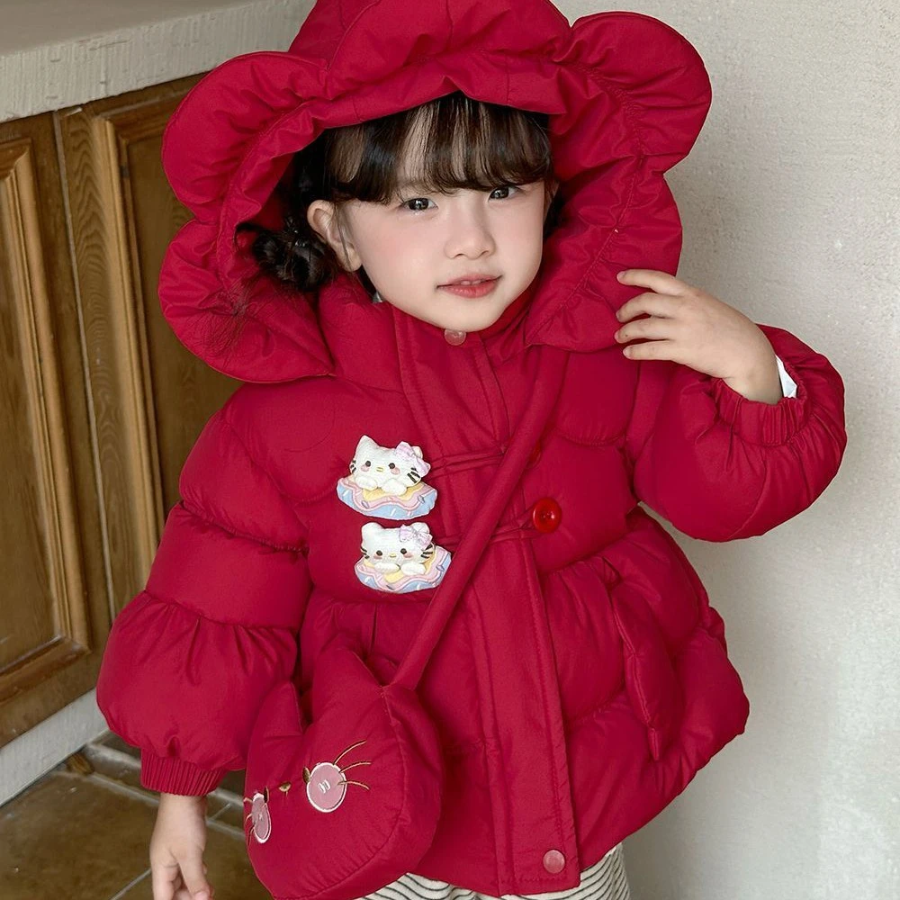 女童棉衣套装秋冬款新款洋气加厚加绒夹棉宝宝棉服儿童加厚冬季装