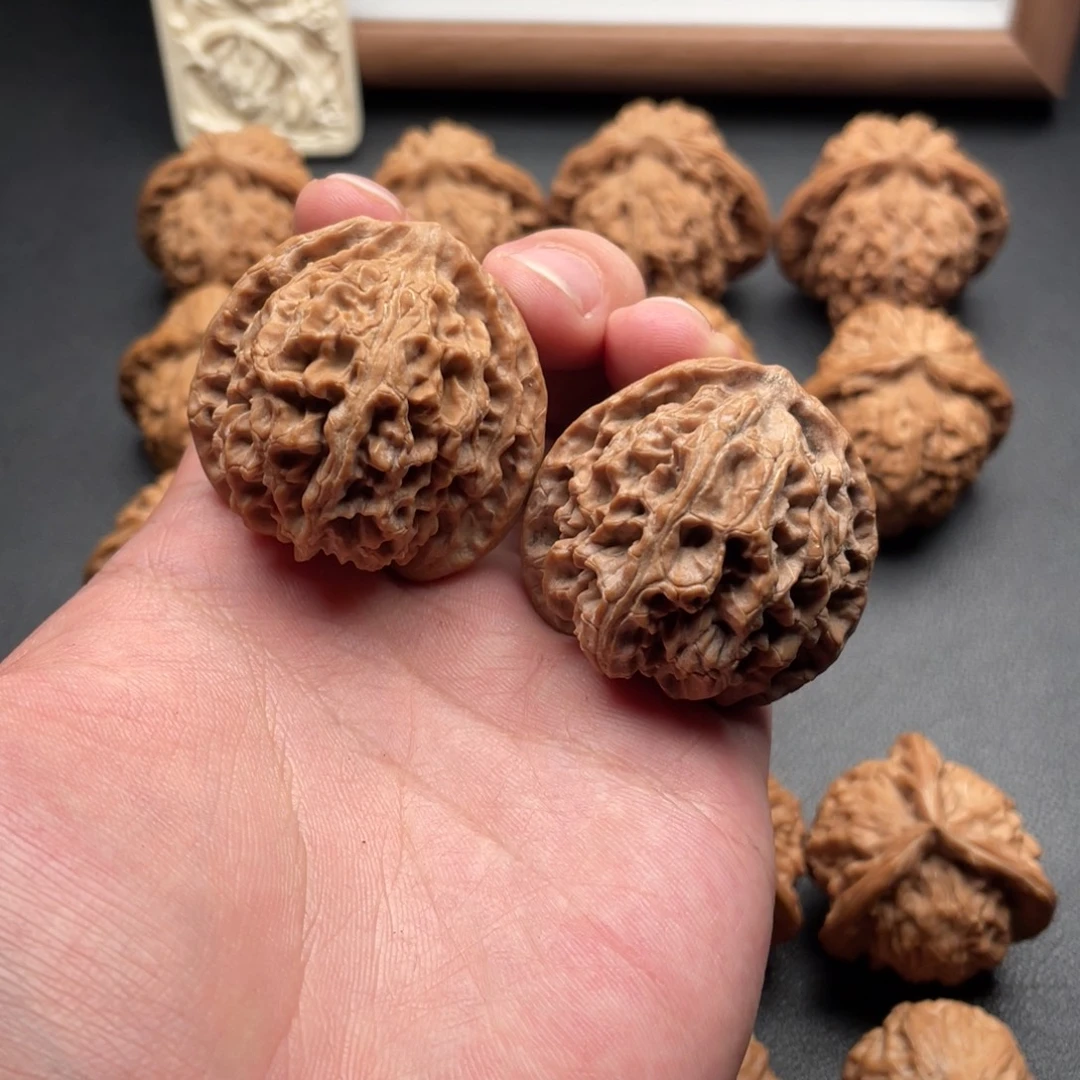 吊坠文玩核桃三角桩型苹果园全品无修