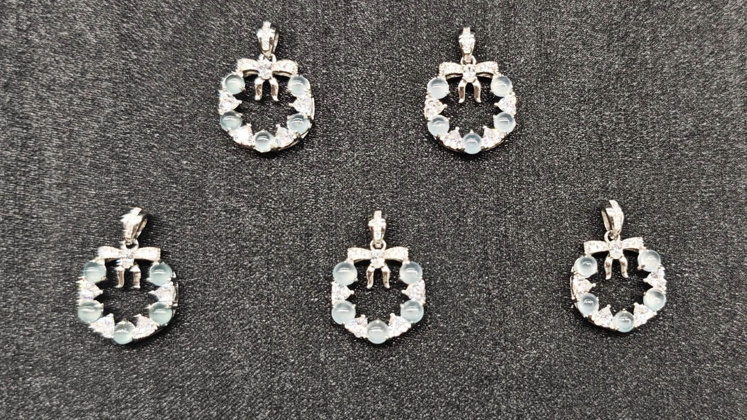 【大美手镯】翡翠吊坠s925银镶-581079-多样性发一